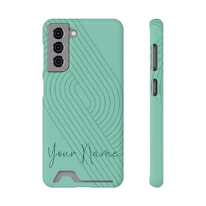 Étui de téléphone personnalisé multicolore avec porte-carte pour iPhone 13 Mini,Pro,Pro Max, Samsung Galaxy S21,S22, Plus,Ultra, nom personnalisé, image
