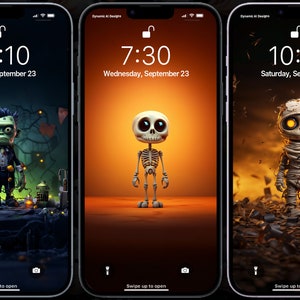 Spookify Your Phone with 20 Cute Halloween Wallpapers: Zombies, Witches, Mummies, Ghosts and more.  Made for Iphone, Samsung & Smartphones
