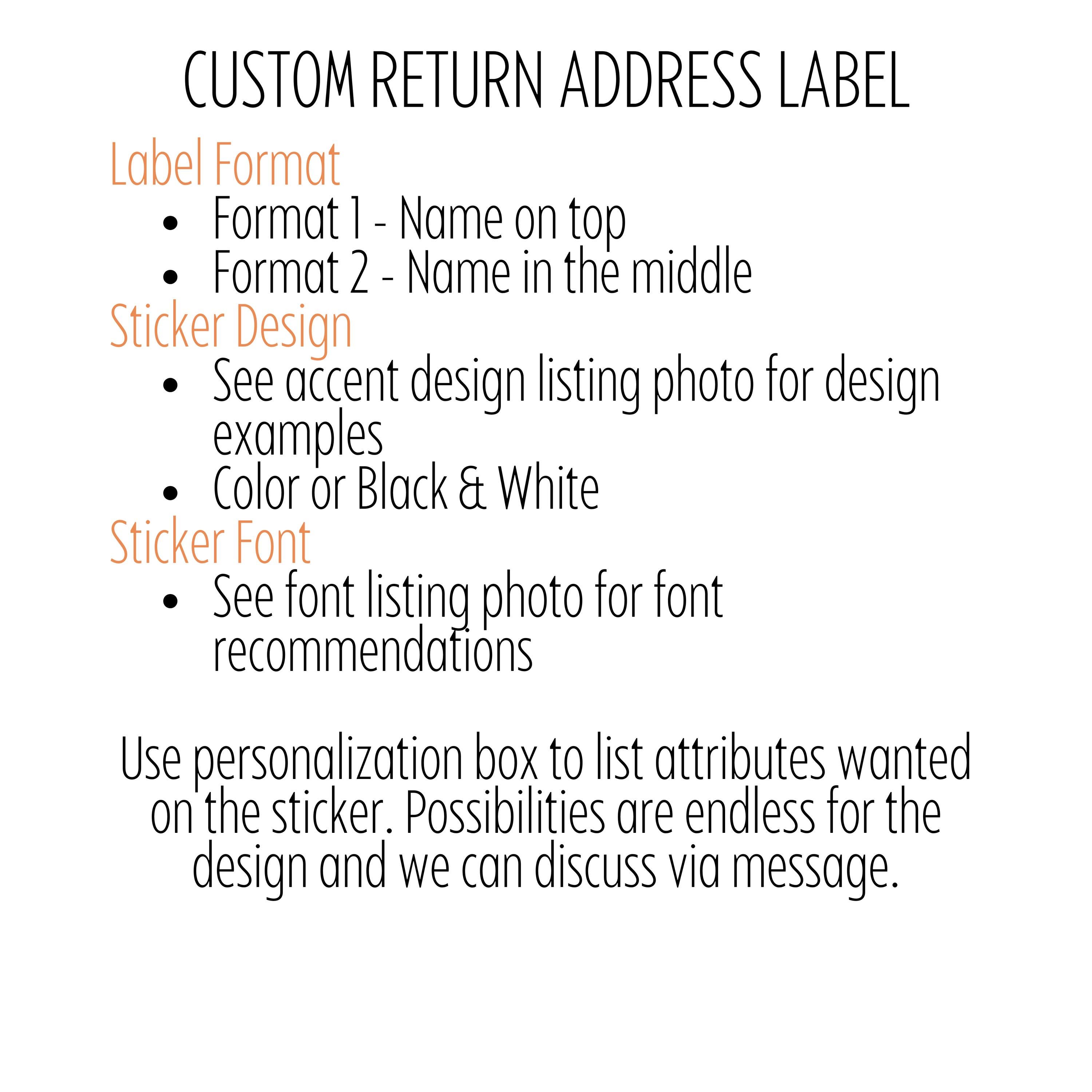 Custom Return Address Label Sticker - Etsy