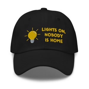 Lights On, Nobody is Home Dad Hat | Funny I&#39;m Stupid Hat | College Drinking Party Hat