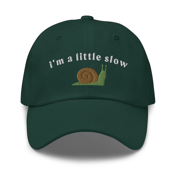 I'm a Little Slow Dad Hat Funny Snail Hat I'm Stupid Silly Gift