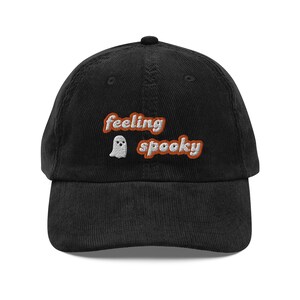 Feeling Spooky Corduroy Hat | Halloween Hat | Ghost Hat | Feeling Spooky Ghost Hat | Funny Halloween Hat