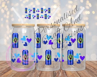 Energy Drink Can Wrap PNG: UV DTF Sublimation Design (Digital Download)