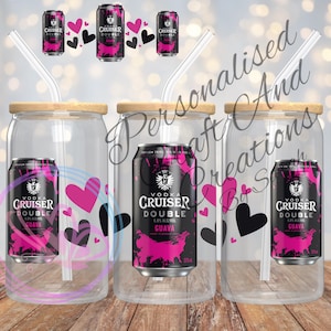 16oz Libbey wrap png digital download - UV DTF  - sublimation drink can design- cruiser - digital design