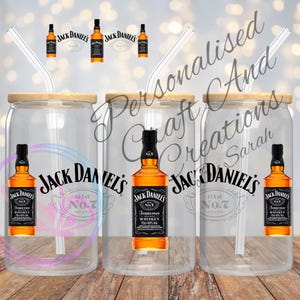 16oz Libbey wrap png digital download - UV DTF  - sublimation drink can design- Jack daniels - digital design