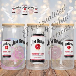 16oz Libbey wrap png digital download - UV DTF  - sublimation drink can design- Jim Beam - digital design