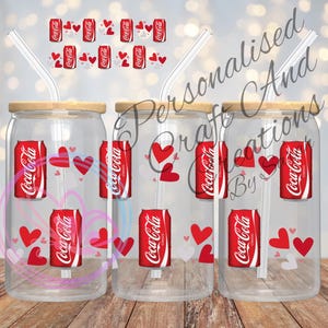 16oz Libbey wrap png digital download - UV DTF  - sublimation soft  drink can design , Coca Cola digital drink png design snow globes
