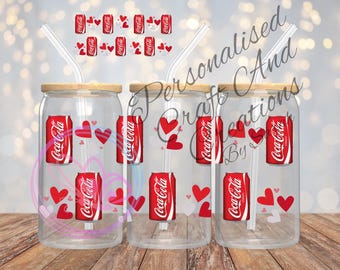 16oz Libbey Can Wrap PNG: Coca Cola Snow Globe Design (Digital Download