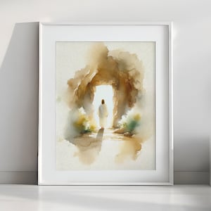 He is Risen, Empty Tomb, Wall Art Jesus Print Jesus Art Easter Resurrection Calvary, He is Alive, Bible Print | DIGITAL DOWNLOAD #251