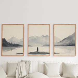 Set of 3 Jesus Leaves The 99, Parable of The Lost Sheep DIGITAL PRINT, Oil Painting, Religious Gift, LDS Home Decor #379