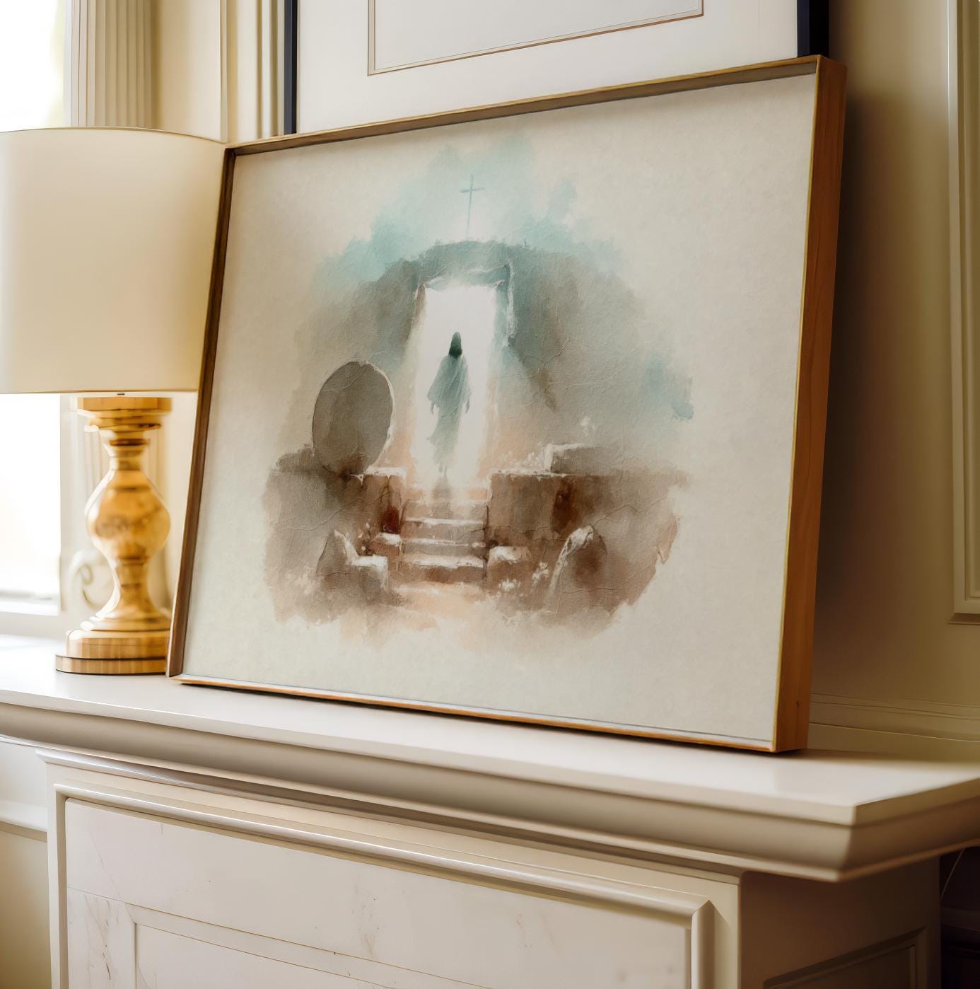 Resurrection of Jesus Painting - Empty Tomb Wall Art - Easter Sunday ...