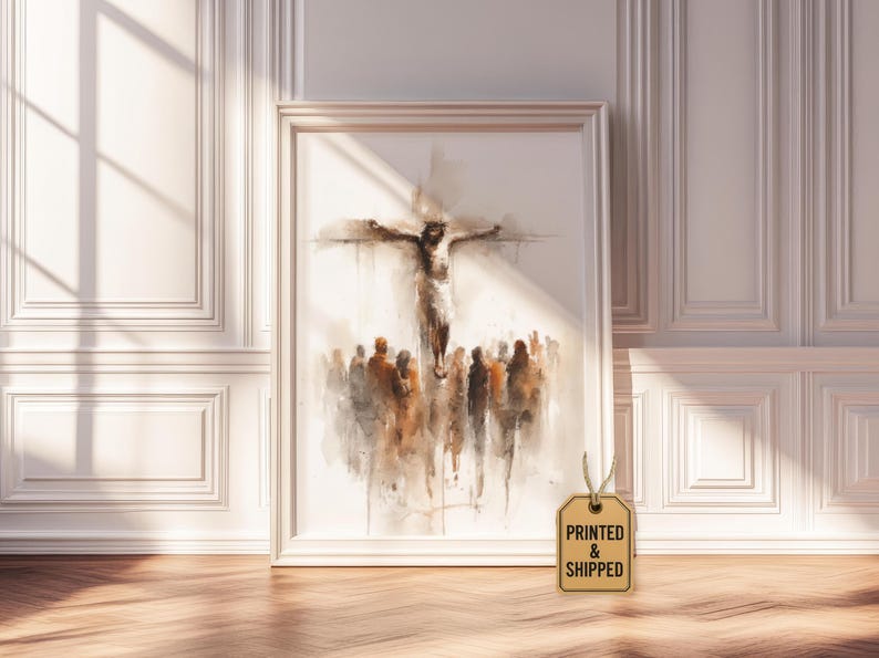 Crucifixion of Jesus Watercolor | Christ on the Cross Art | Good Friday ...