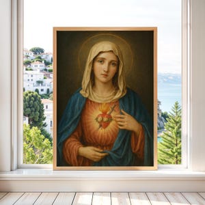 Mother Mary Vintage Picture - Etsy