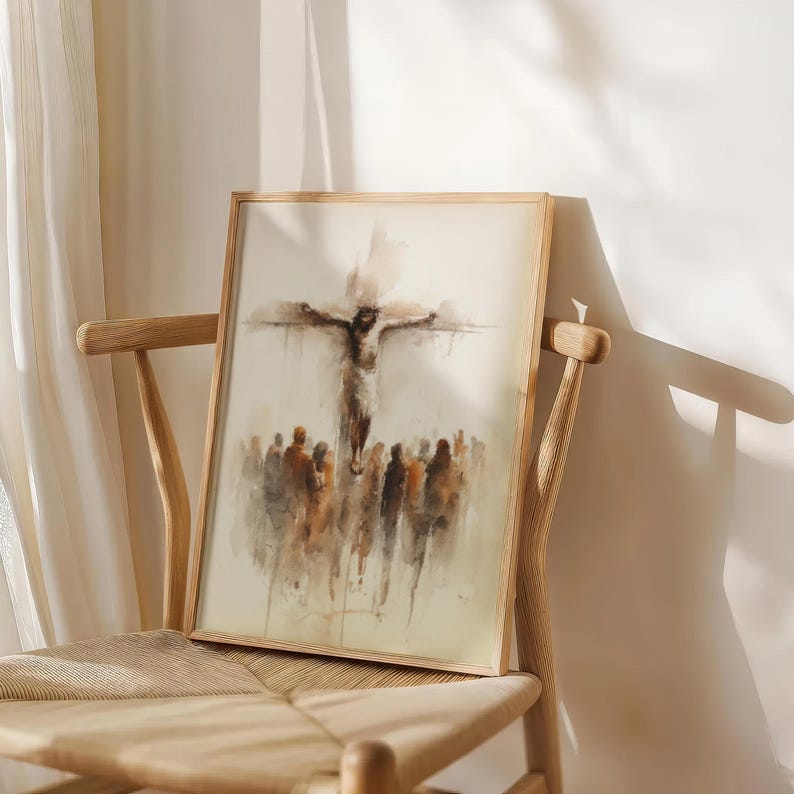 Crucifixion of Jesus Watercolor | Christ on the Cross Art | Good Friday ...