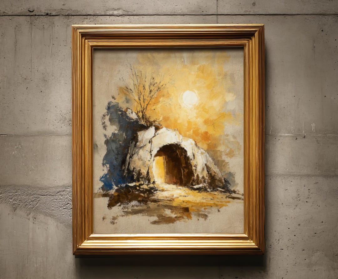 Empty Tomb of Jesus Art Print | Resurrection Catholic Wall Art | Easter ...