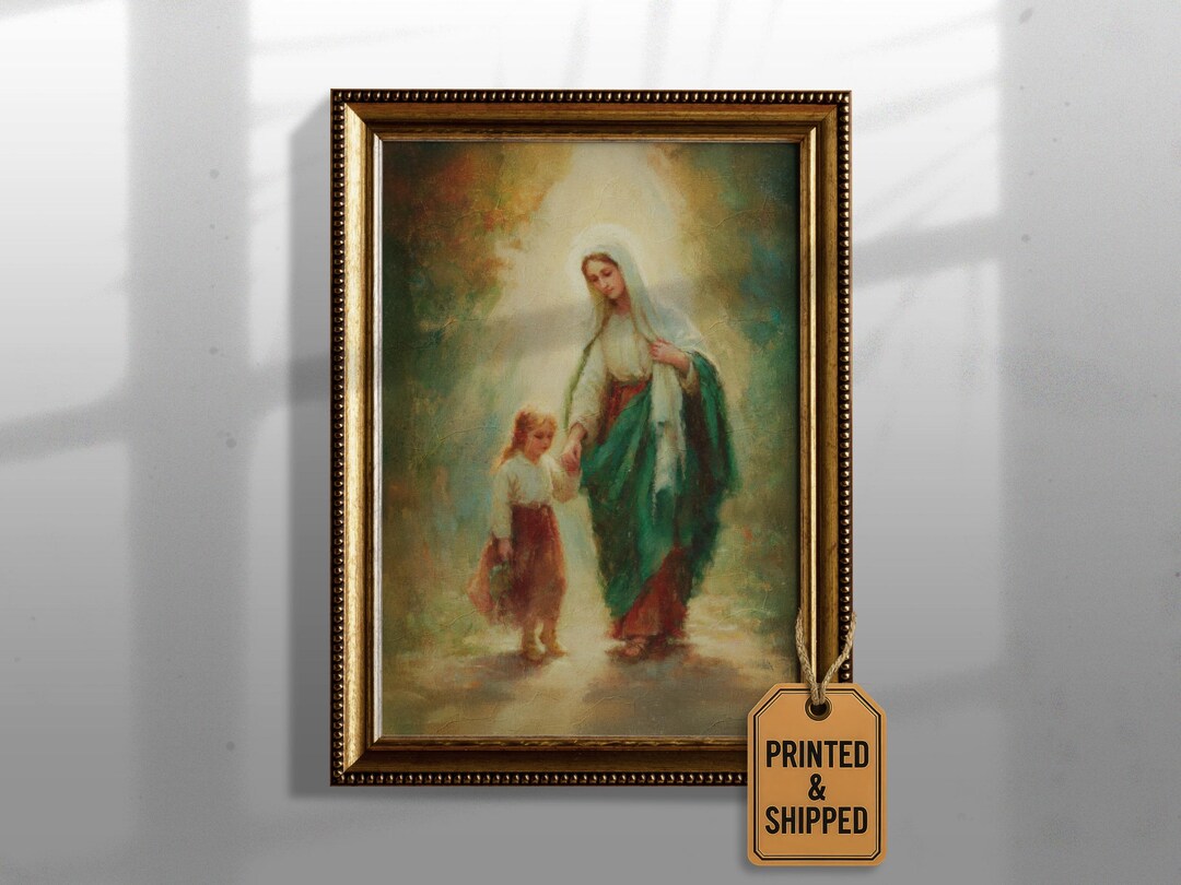 Virgin Mary With Child – Catholic Mother and Child Wall Art | Marian ...