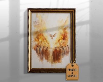 Holy Spirit Dove | Pentecost Scene | Sacred Christian Art | Watercolor Inspiration 418