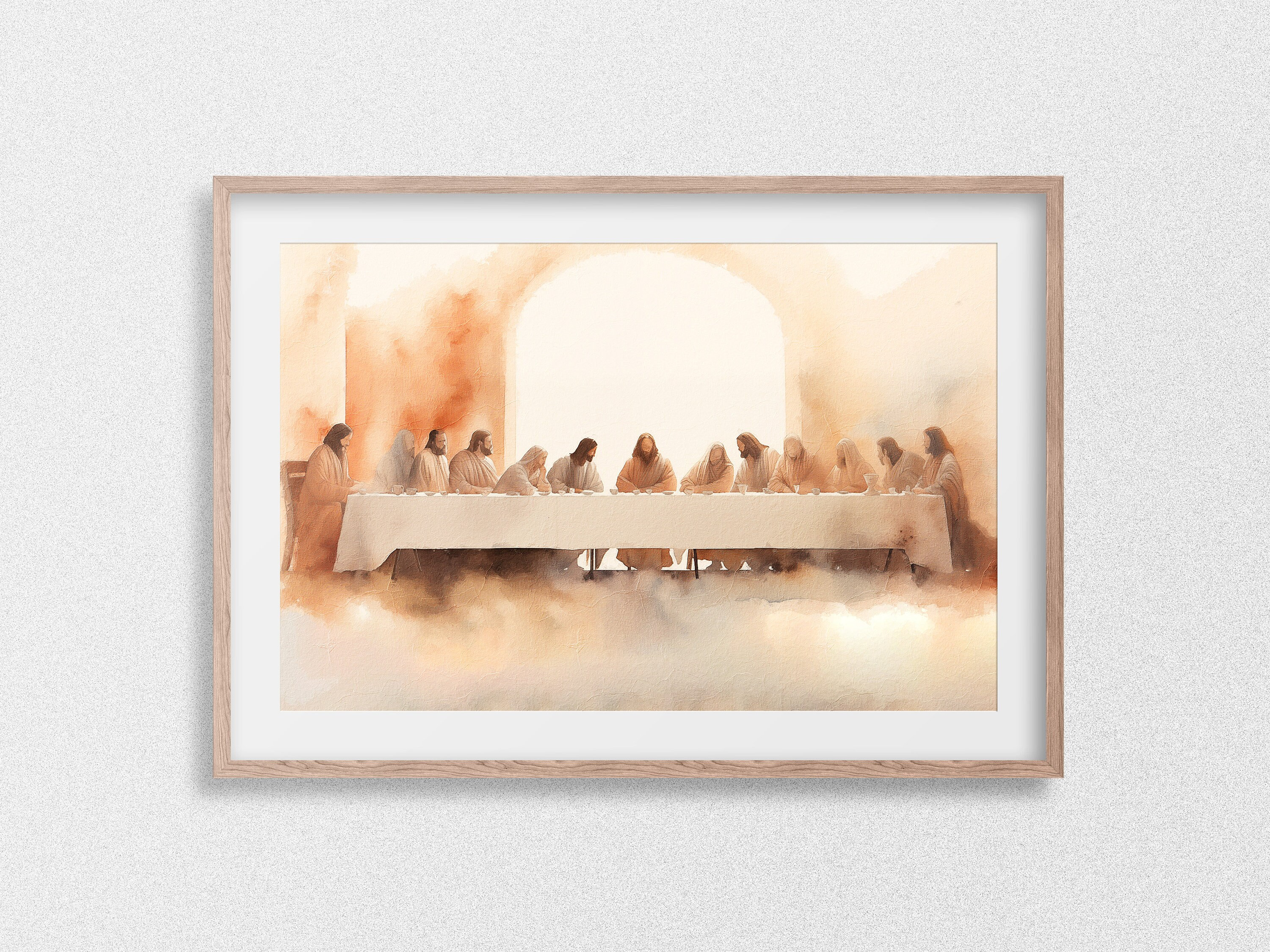 Scenic Depiction of The Last Supper | Digital Download | Jesus Art, Bible Wall Art, Christian Faith, Oil Painting #34