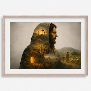 Faith in Every Step, He is Risen, Empty Tomb, Jesus Art Easter Resurrection Calvary, He is Alive, Bible Print | DIGITAL DOWNLOAD #406