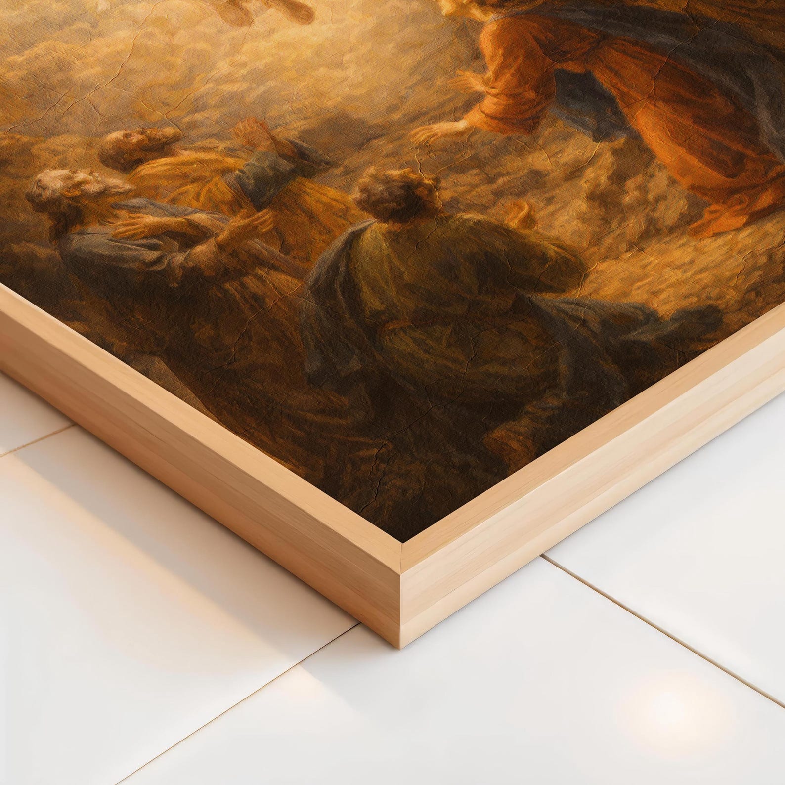 Ascension of Jesus Wall Art, Catholic Canvas Print, Christ Ascending to Heaven, Baroque Religious Painting Decor 647 - 40x50 cm / 16x20″, Canvas - Thick