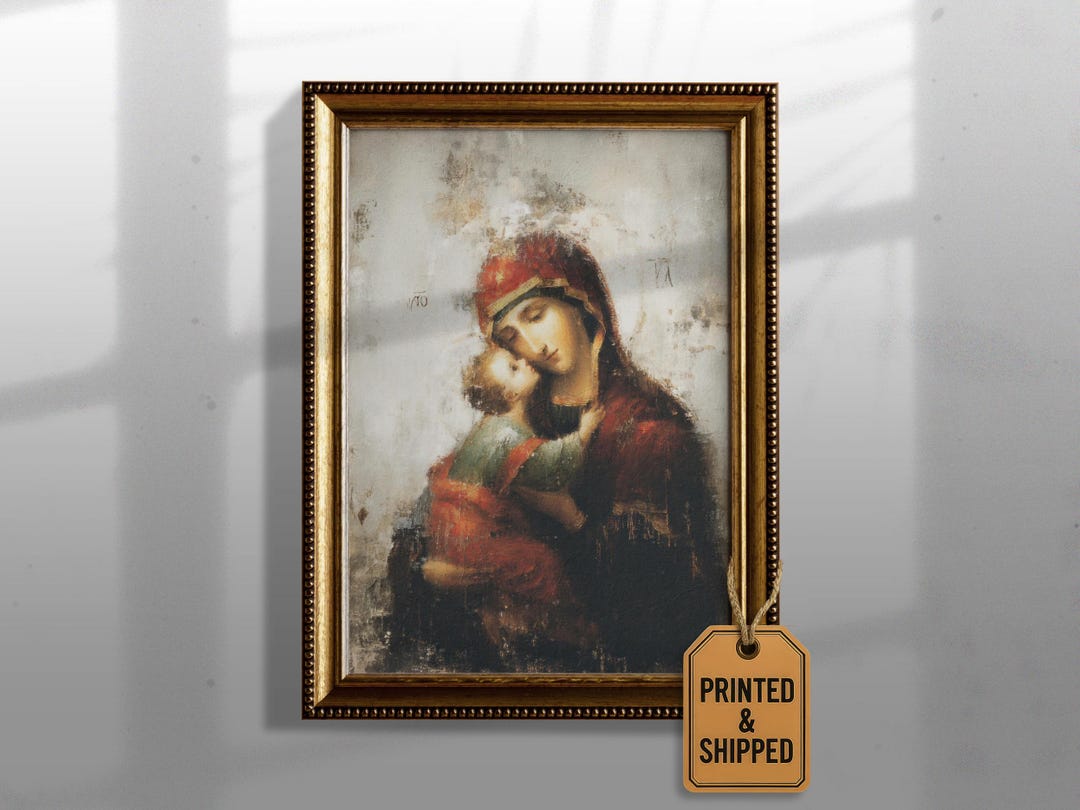 Virgin Mary and Child Icon Painting | Madonna and Child Art | Catholic ...