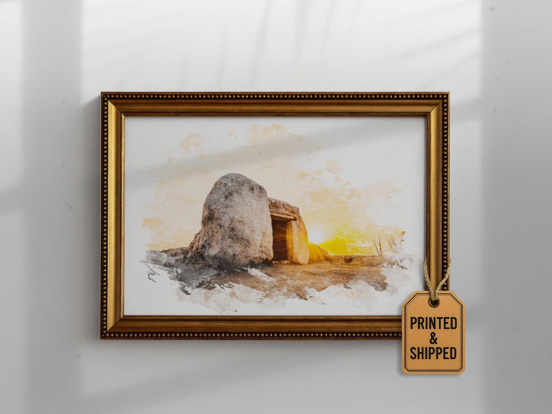 Empty Tomb of Jesus Wall Art | Resurrection Sunrise Painting | Easter ...