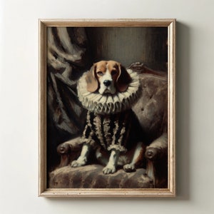 Beagle Royal Portrait PRINTABLE Wall Art Renaissance Portrait Dog Royal Portrait image 1