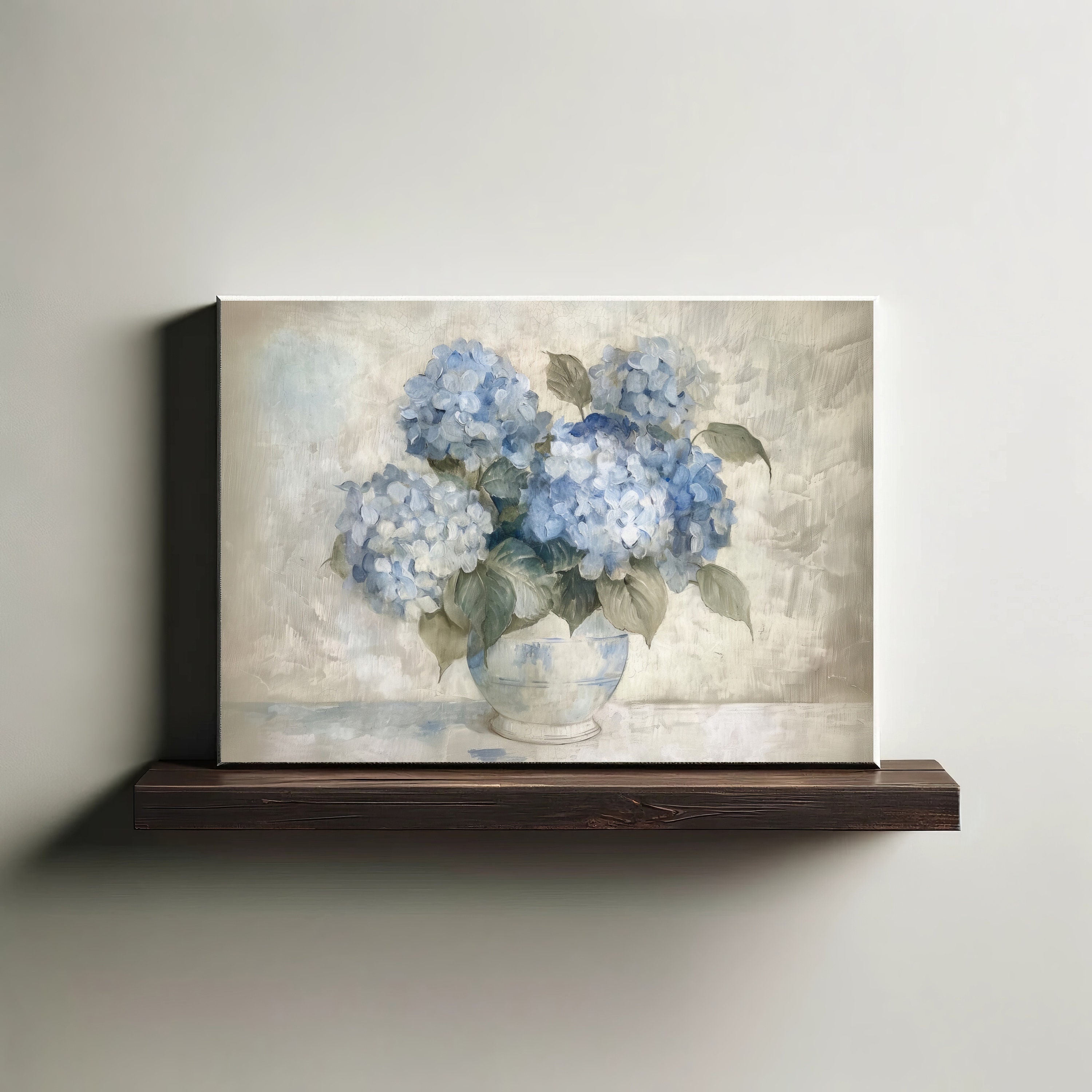 Blue Hydrangea PRINTABLE Wall Art Hydrangea Painting Flower Printable ...