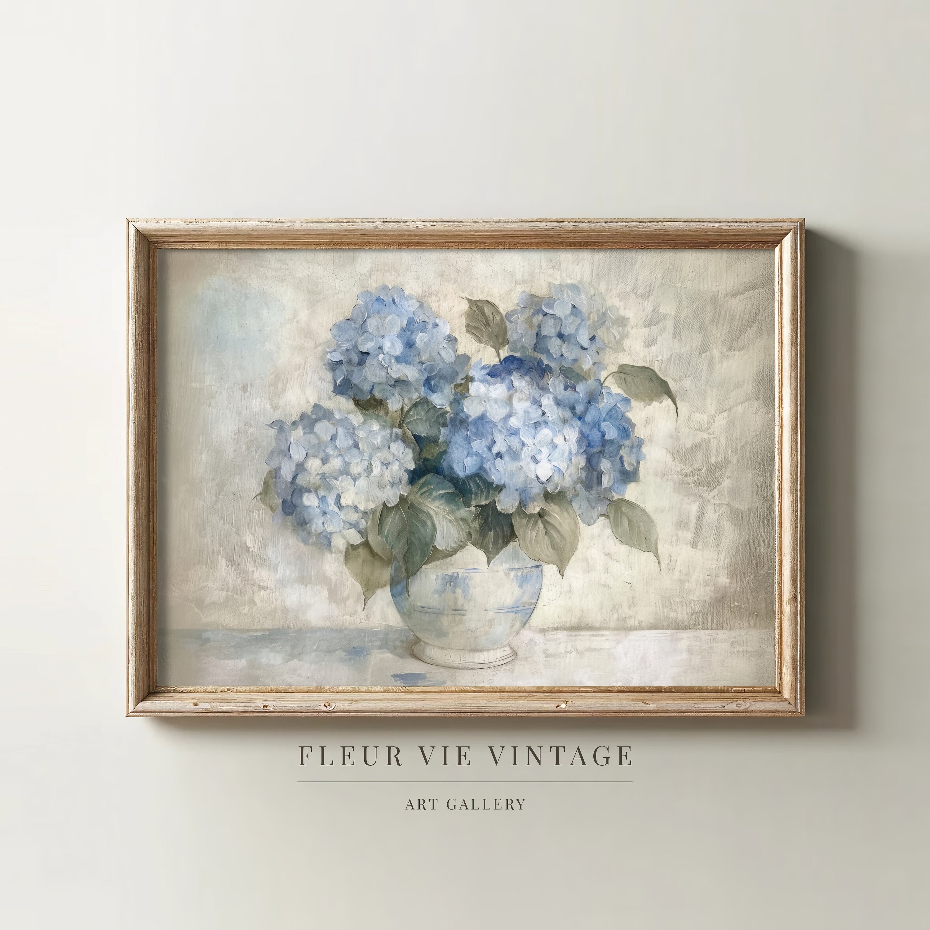 Blue Hydrangea PRINTABLE Wall Art Hydrangea Painting Flower Printable ...