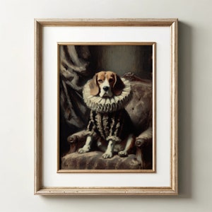 Beagle Royal Portrait PRINTABLE Wall Art Renaissance Portrait Dog Royal Portrait image 4