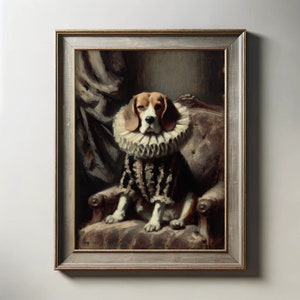 Beagle Royal Portrait PRINTABLE Wall Art Renaissance Portrait Dog Royal Portrait image 6