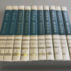 Vintage World Book Encyclopedia 1970–1979 Year Book Set (10 vols) – Hardcover Reference Books