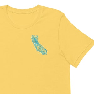 California Rivers Map GIS T-shirt