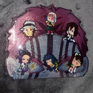 11 Pcs Kimetsu No Yaiba Chibi Anime Shoe Charms Manga Clog Pins Accessories Demon Slayer Croc Charm Fit A Variety of Shoes with Holes - Party Gifts