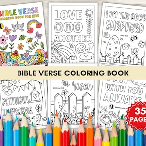 Bible Verse Coloring Book for Kids Printable Christian Biblical Affirmation Coloring Pages