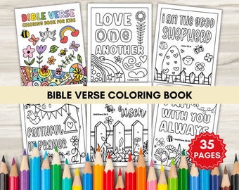 Bible Verse Coloring Pages for Kids Printable Christian Biblical Affirmation Coloring Book