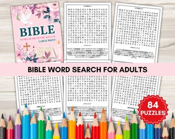 Bible Verse Word Search Activity Book for Teens, Adults and Seniors