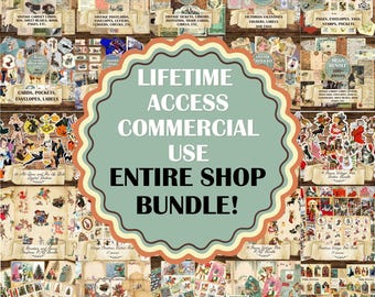 Vintage Junk Journal Pages: Entire Shop Bundle (Digital Download)