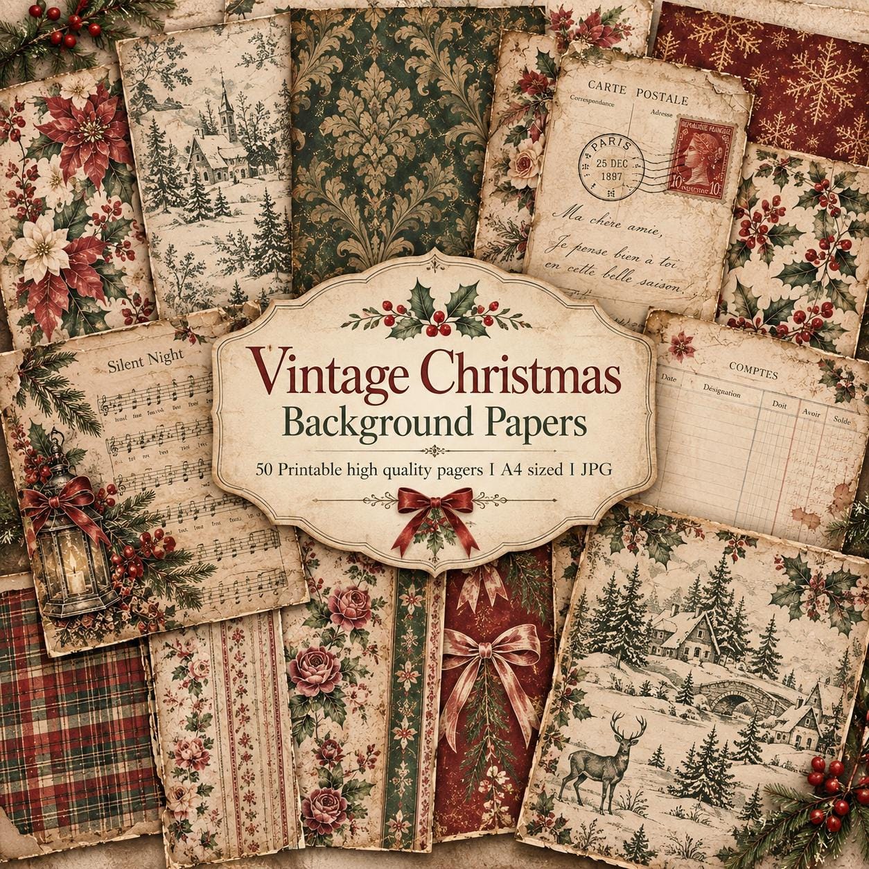 Christmas Junk Journal - Etsy