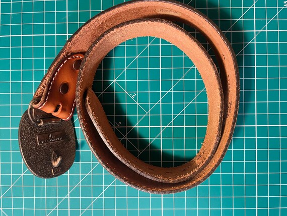 IH Excavator Belt Buckle w/Tony Lama Leather Belt… - image 6