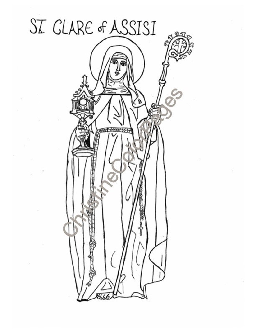 St. Clare of Assisi - Etsy