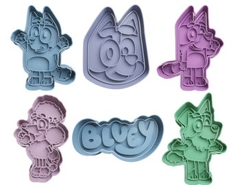 Bluey Cookie Cutters + insert - approx. 8cm