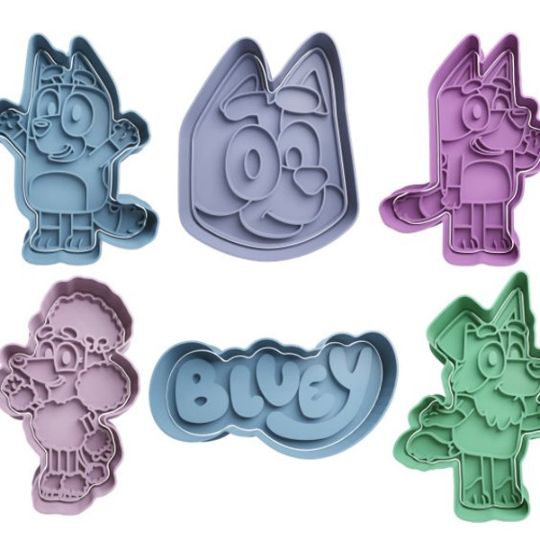Bluey Cookie Cutters + insert - approx. 8cm