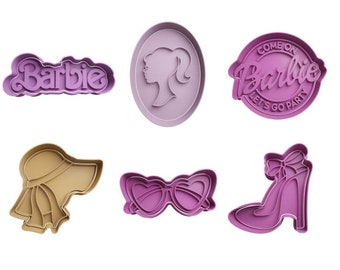 Barbie Cookie Cutters + insert - approx. 8cm