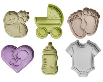 Baby Shower Cookie Cutters + insert - approx. 8cm