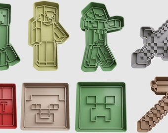 Formine per biscotti Minecraft + inserto - ca. 8 cm