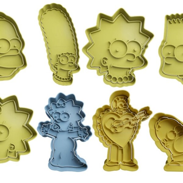 The Simpsons Cookie Cutters + insert - approx. 8cm