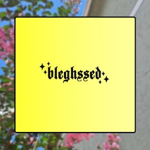 Feeling Bleghssed - waterproof vinyl decal sticker cups, mugs, car bumper stickers, laptops, window and lettering
