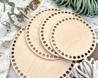 Häkelboden rund aus Buchenholz | Korbboden | DIY | Häkelkorb | Korbboden rund | Holzboden | Häkelboden rund  | häkeln | Häkelkorbboden