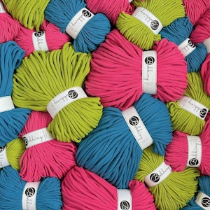 Bobbiny PREMIUM Flechtkordel 5mm | Summer Edition 2025 | geflochten 100m |verschiedenen Farben | 100% recycelte Baumwolle | Ökotex-Standard